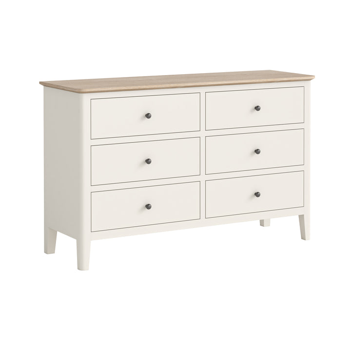 Devon 6 Drawer Chest - Coconut White