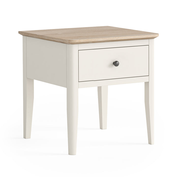 Devon Lamp Table - Coconut White