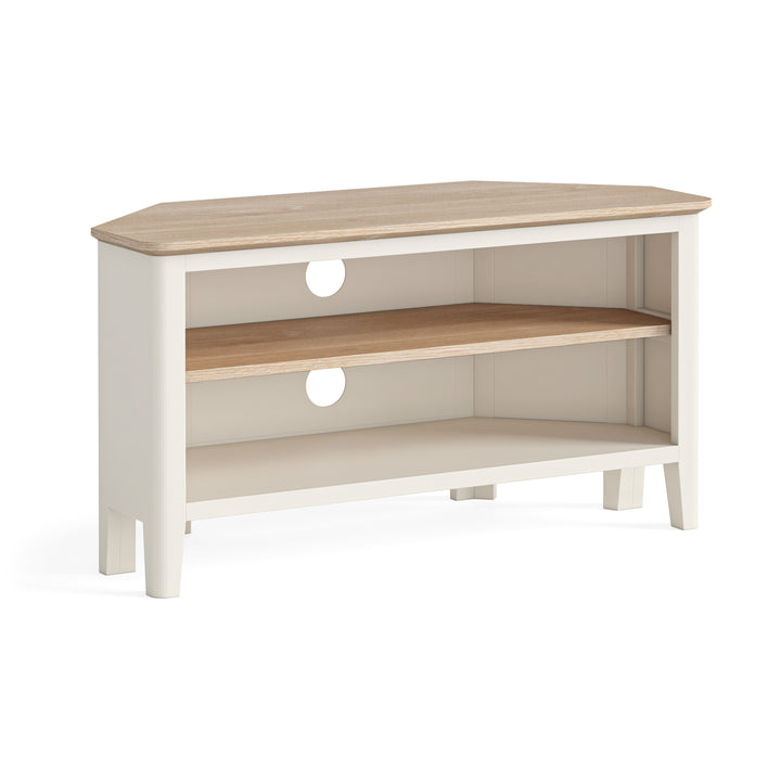 Devon Corner TV Unit - Coconut White