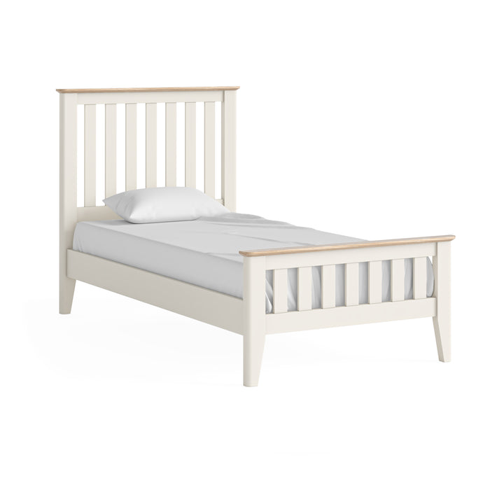 Devon 3' Slatted Bed - Coconut White