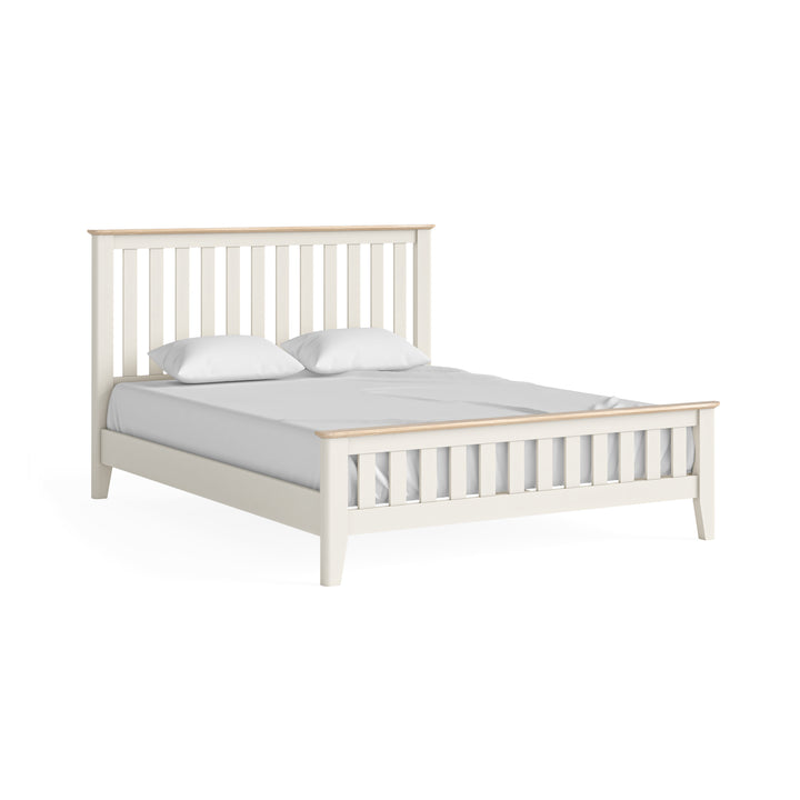 Devon 5' Slatted Bed - Coconut White