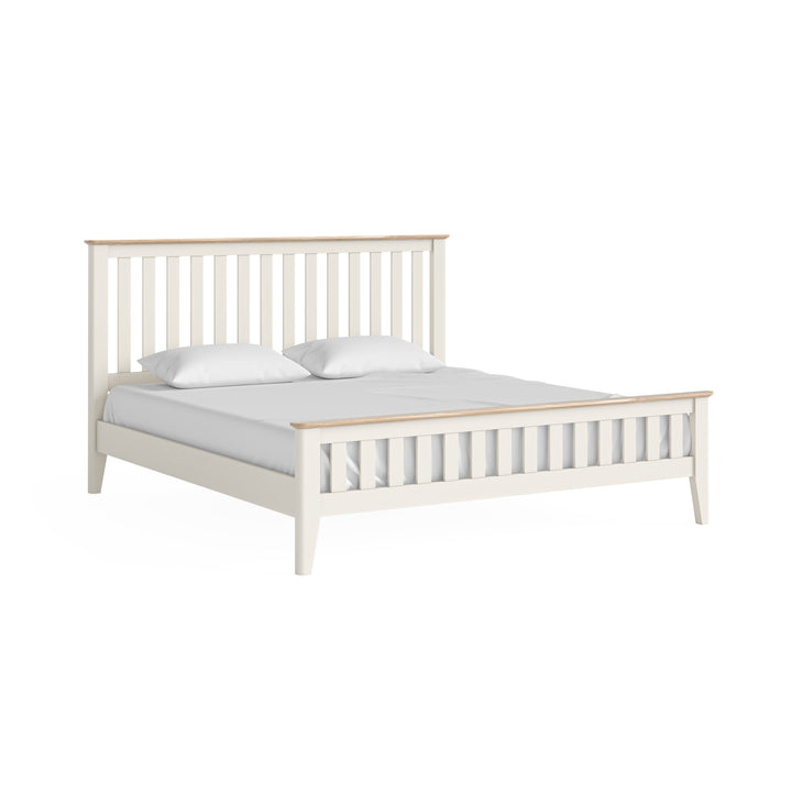 Devon 6' Slatted Bed - Coconut White