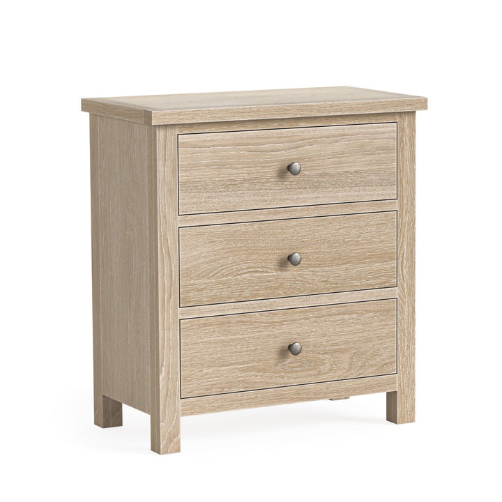 Modern Country 3 Drawer Chest - Oak