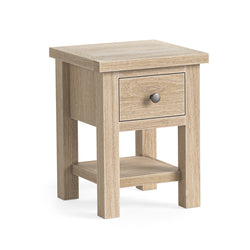 Modern Country Lamp Table With Shelf - Oak