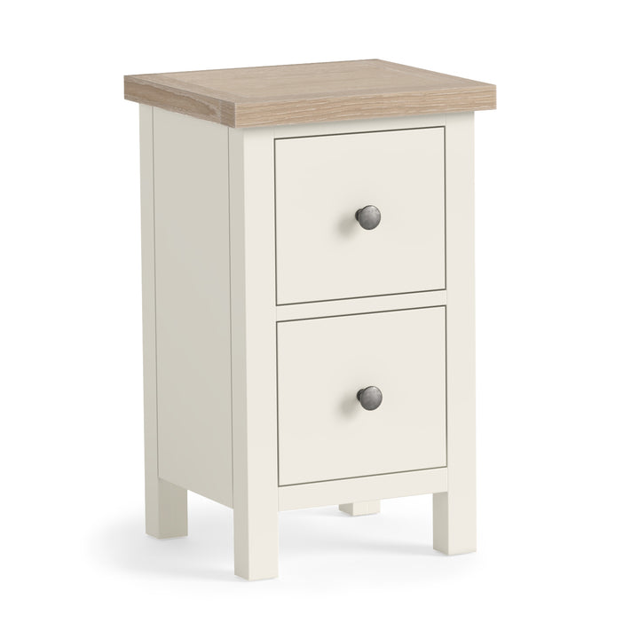 Modern Country Narrow Bedside - Coconut White