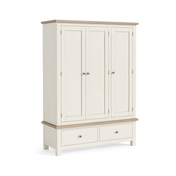 Modern Country Triple Wardrobe - Coconut White