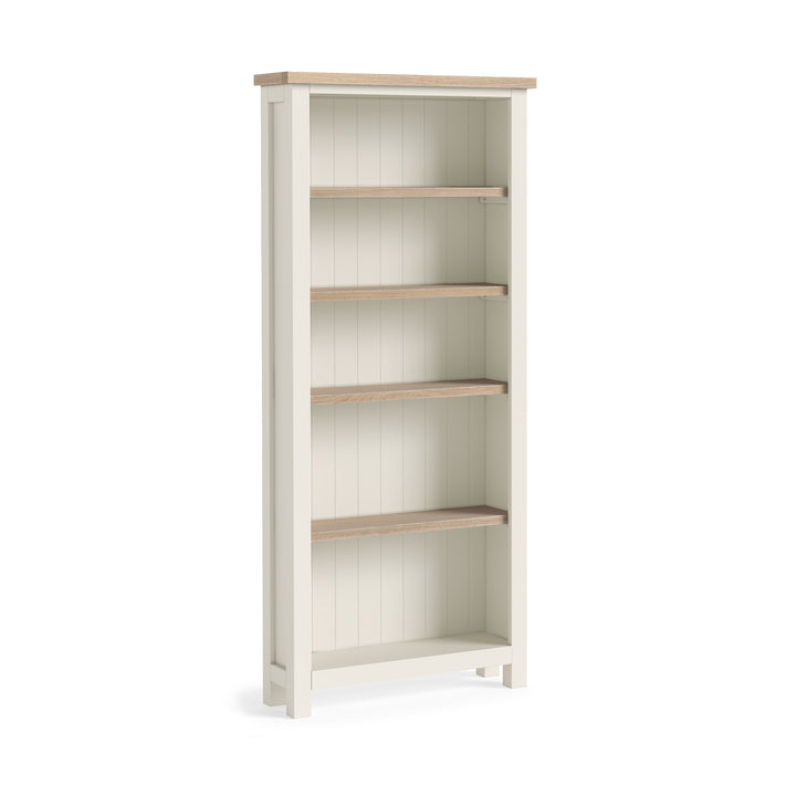 Modern Country Large Bookcase - Coconut White