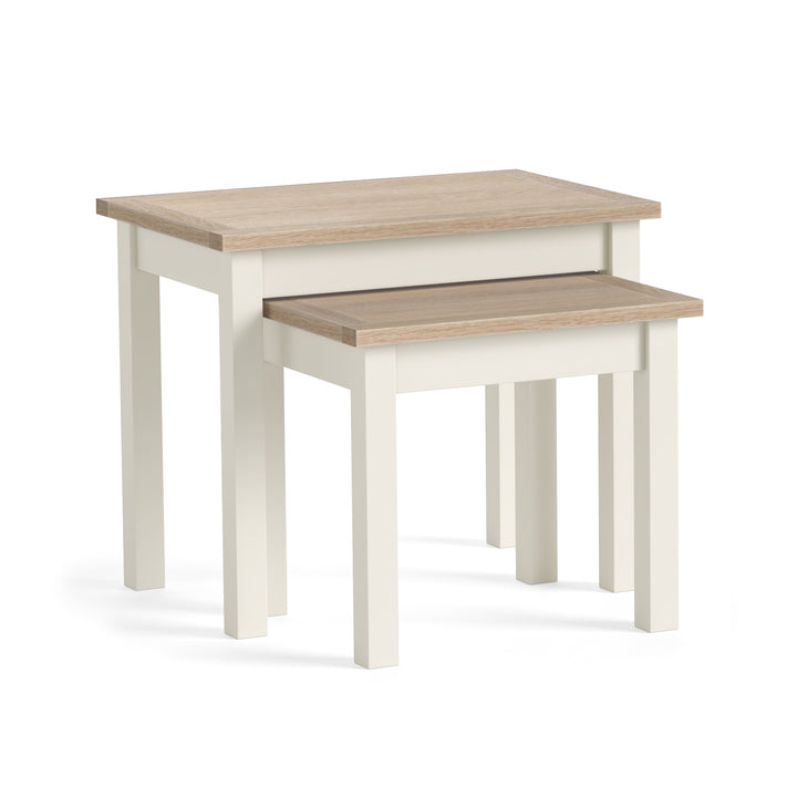 Modern Country Nest Of Tables - Coconut White