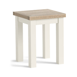 Modern Country Lamp Table - Coconut White