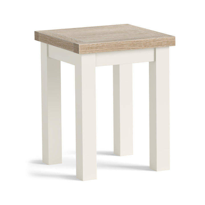 Modern Country Lamp Table - Coconut White