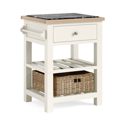 Modern Country Kitchen Island - Coconut White