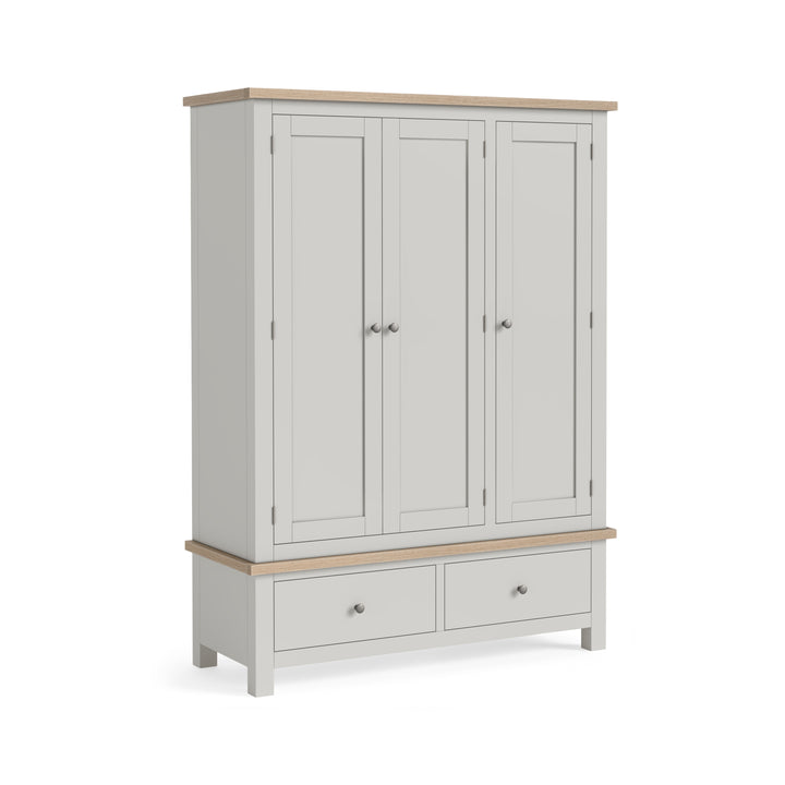 Modern Country Triple Wardrobe - Stone Grey