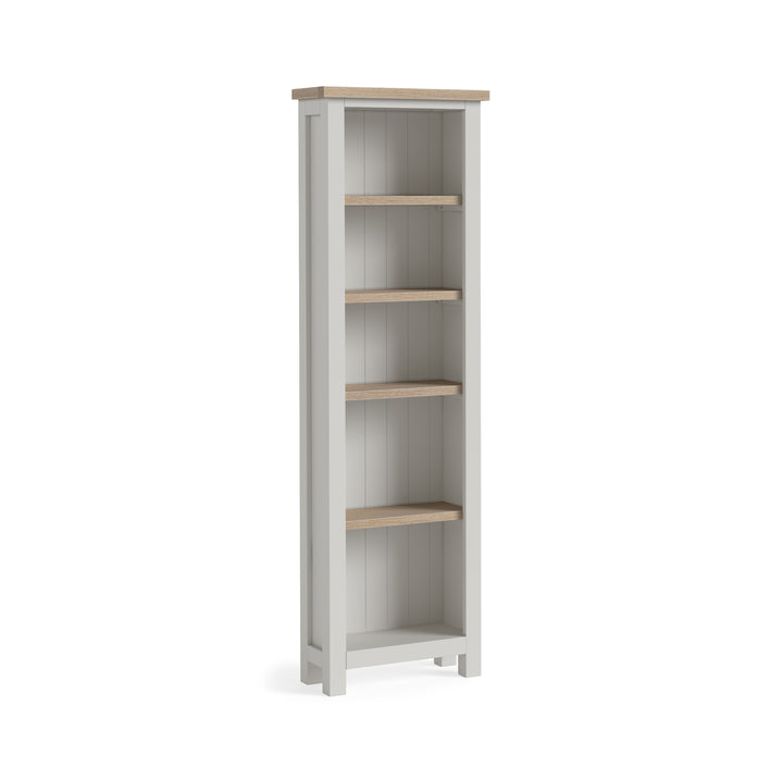 Modern Country Slim Bookcase - Stone Grey