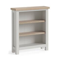 Modern Country Low Bookcase - Stone Grey