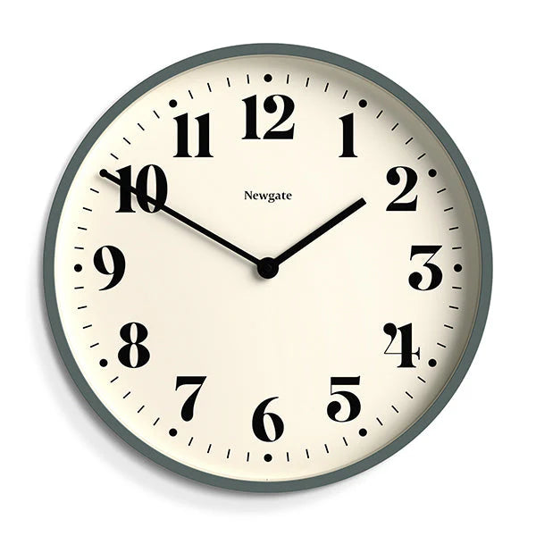 Newgate Number Two Wall Clock In Asparagus Green