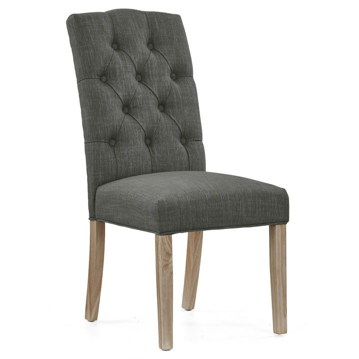 Salcombe Button Back Dining Chair - Charcoal