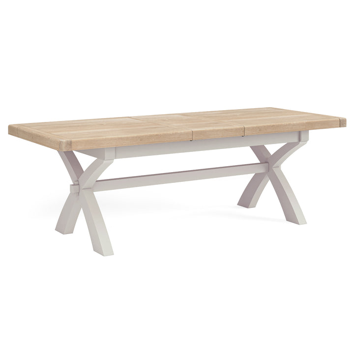 Salcombe Cross Leg Extending Dining Table - Grey