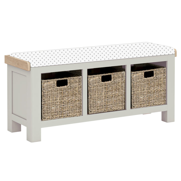 Salcombe Storage Bench - Grey